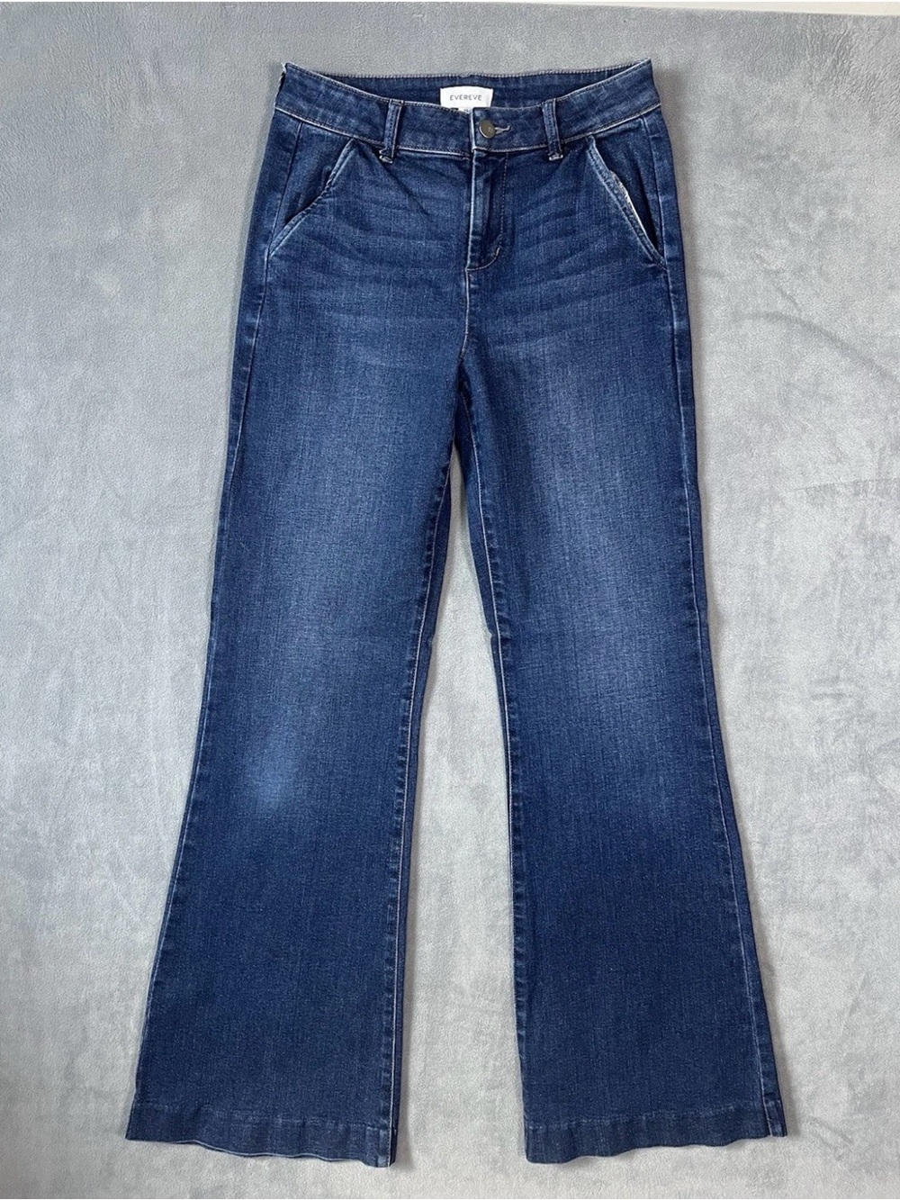 Evereve Dark Indigo Wide-Leg Jeans